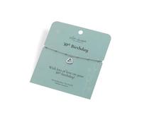 Hot Diamonds Silver Whisper 30th Birthday Charm Bracelet | 925 Sterling Silver Birthday Bracelet with Heart Charm | Rhodium Plated Anti-Tarnish, Presented in a Luxury Gift Bag