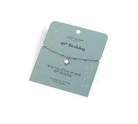 Hot Diamonds Silver Whisper 40th Birthday Charm Bracelet | 925 Sterling Silver Birthday Bracelet with Star Charm | Rhodium Plated Anti-Tarnish | Luxury Gift Package Included