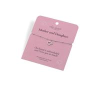 Hot Diamonds Silver Whisper Mother and Daughter Silver Charm Bracelet - 925 Sterling Silver Bracelet with Connected Hearts Charm | Rhodium Plated Anti-Tarnish, Presented in a Luxury Gift Bag