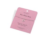 Hot Diamonds Silver Whisper Marvellous Mum Sterling Silver Bracelet - 925 Sterling Silver Bracelet with With DummyHeart Charm | Rhodium Plated Anti-Tarnish, Presented in a Luxury Gift Bag