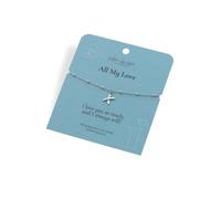 Hot Diamonds Silver Whisper Silver Whisper “All My Love” Charm Bracelet | 925 Sterling Silver Bracelet with Kiss Charm | Sentimental Gift For Women | Rhodium Plated Anti-Tarnish in Luxury Gift Bag