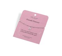 Hot Diamonds Silver Whisper Friends Forever Charm Bracelet | 925 Sterling Silver Friendship Bracelet with Star Charm | Rhodium Plated Anti-Tarnish in Luxury Gift Bag