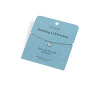 Hot Diamonds Silver Whisper Silver Whisper Happy Birthday Bracelet SWB004 - Sterling Silver / Cubic Zirconia / Rhodium Plated