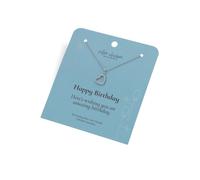 Hot Diamonds Silver Whisper Silver Whisper Happy Birthday Pendant SWP004 - Contemporary - Cubic Zirconia / Sterling Silver
