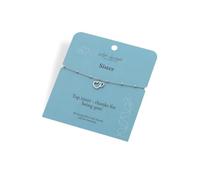 Hot Diamonds Silver Whisper Top Sister 925 Sterling Silver Bracelet with Butterfly Charm | Sister Gift Bracelet | Silver Connected Hearts Charm | Adjustable 16-20cm - Anti-Tarnish Rhodium Plated