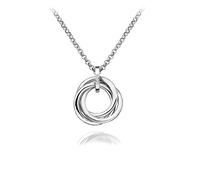 Hot Diamonds Solid Silver Calm Pendant, Made from 925 Sterling Silver and Real Diamond, A Trio Cirle Pendant Design Including Luxury Gift-Wrap