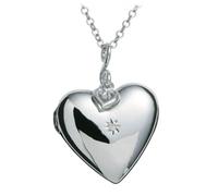 Hot Diamonds Starry Heart Silver Pendant
