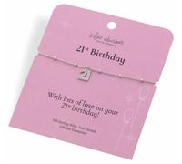 Hot Diamonds Sterling Silver 21st Birthday Charm Bracelet
