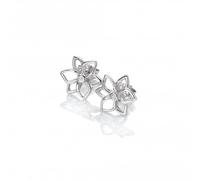 Hot Diamonds Sterling Silver Amulets Flower Earrings DE711 - Exclusive Design - Sterling Silver / Diamond