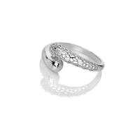 Hot Diamonds Sterling Silver Aster Ring DR307 - Distinctive Detail | Acotis - Size P - Diamond / Sterling Silver