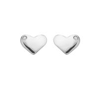 Hot Diamonds Sterling Silver Bold Heart Stud Earrings
