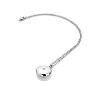 Hot Diamonds Sterling Silver Circle Locket | Acotis - Sterling Silver / Diamonds