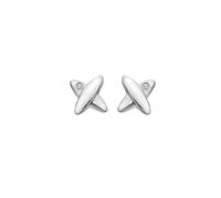 Hot Diamonds Sterling Silver Coupled Earrings | Diamond Accent | Hand-Set Real Diamond, 925 Sterling Silver