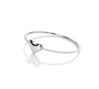Hot Diamonds Sterling Silver Desire Heart Bangle - 925 Sterling Silver Heavy Bangle with Real Diamond | Statement Jewellery For Women | Luxury Gift Wrap Included