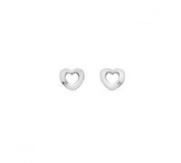 Hot Diamond Sterling Silver Amulet Heart Earrings with Diamond
