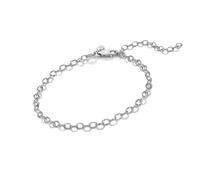 Hot Diamonds Diamond Cut Sterling Silver Oval Chain Bracelet | 925 Sterling Silver featuring a Real Hand-set Diamond Bracelet | Adjustable Oval Link Bracelet