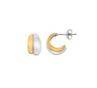 Hot Diamonds Sterling Silver Droplet Two Tone Earrings DE872 - Timeless - Diamond / Sterling Silver / 18ct Gold Plated