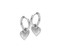 Hot Diamonds Sterling Silver Essence Heart Huggie Earring DE821 - Sterling Silver / Diamond