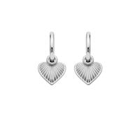 Hot Diamonds Sterling Silver Essence Heart Huggie Earring DE821 - Sterling Silver / Diamond