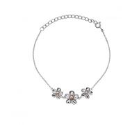 Hot Diamonds Sterling Silver Forget Me Not Bracelet DL596 - Refined