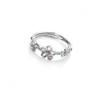 Hot Diamonds Sterling Silver Forget Me Not Ring DR214 - Modern Style | Acotis - Size M