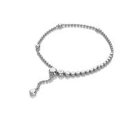 Hot Diamonds Sterling Silver Graduated Bracelet DL709 - Exclusive Design | - Sterling Silver / Diamond