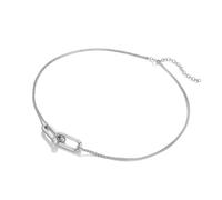 Hot Diamonds Sterling Silver Icon Link Necklace DN209 - Polished Quality | - Sterling Silver / Diamond
