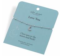 Hot Diamonds Sterling Silver Love You Moon Charm Bracelet