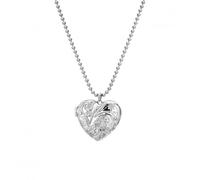 Hot Diamonds Sterling Silver Memories Engraved Heart Locket Pendant DP772 - - Sterling Silver / Rhodium Plated / Diamond