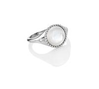 Hot Diamonds Sterling Silver Mother Of Pearl Circle Ring - Q