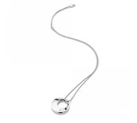 Sterling Silver Plain Quest Circle Pendant DP787
