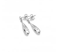 Hot Diamonds Sterling Silver Quest Teardrop Earrings DE648 - Timeless Design - Sterling Silver / Diamond / Rhodium Plated