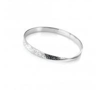 Hot Diamonds Sterling Silver Quest Twist Bangle DC168 - Signature Edition | - Sterling Silver / Diamond / Rhodium Plated