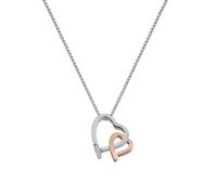 Hot Diamonds Hot Diamond Amore Silver& Rose Gold Hearts Pendant