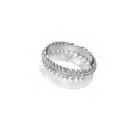 Hot Diamonds Sterling Silver Selene Ring DR309 - Size S - Diamond / Sterling Silver / White Topaz