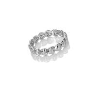 Hot Diamonds Sterling Silver Serenity Heart Ring DR310 - Elegant Styling | - Size P - Diamond / Sterling Silver