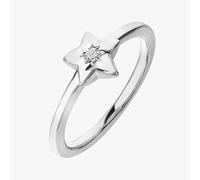 Sterling Silver Star Ring DR242 / Size N
