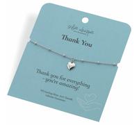 Hot Diamonds Sterling Silver Thank You Heart Charm Bracelet