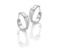 Hot Diamonds Sterling Silver Trio Huggies Earrings DE840 - Bold Statement | - Sterling Silver / Diamond
