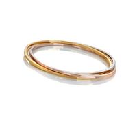 Hot Diamonds Sterling Silver Trio Tri-Colour Bangle DC219 - Timeless Design | - 18ct Gold Plated / Sterling Silver / Diamond