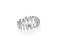 Hot Diamonds Sterling Silver Twist Ring | Acotis - Size S - Sterling Silver / Diamonds