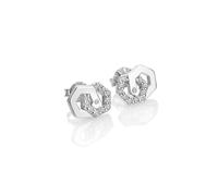 Hot Diamonds Sterling Silver White Topaz & Diamond Hexagon Earrings