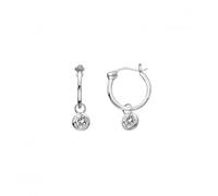 Hot Diamonds Sterling Silver White Topaz Drop Earrings DE628 - Signature - Sterling Silver / Rhodium Plated / Diamond