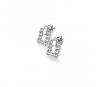 Hot Diamonds Sterling Silver White Topaz Echo Earrings DE717 - Premium Finish - Sterling Silver / White Topaz / Diamond