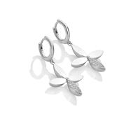 Hot Diamonds Sterling Silver White Topaz Eden Drop Earrings | Acotis - Sterling Silver / White Topaz / Diamonds