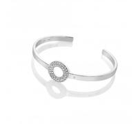 Hot Diamonds Sterling Silver White Topaz Forever Bangle DC176 - Distinctive - Sterling Silver / White Topaz / Diamond