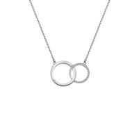 Hot Diamonds Sterling Silver White Topaz Interlocking Circle Pendant Necklace