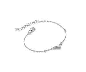 Hot Diamonds Sterling Silver White Topaz Lustre Bracelet | Acotis - Sterling Silver / White Topaz / Diamonds