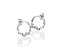 Hot Diamonds Sterling Silver White Topaz Tender Wreath Earrings | Acotis - Sterling Silver / White Topaz / Diamonds