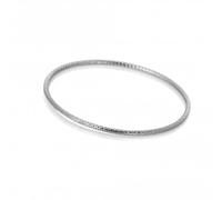 Hot Diamonds Sterling Silver Woven Bangle DC172 | Acotis - Sterling Silver / Diamond / Rhodium Plated